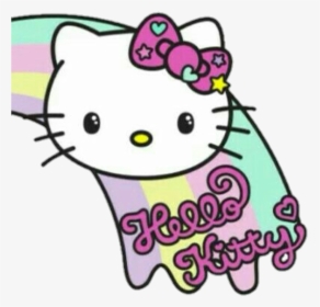 Hellokitty Kitty Kawaii Rainbow Arcoiris Pastel - Hello Kitty Vector Png, Transparent Png, Transparent PNG