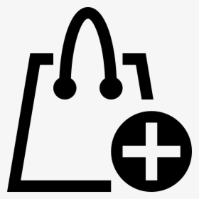 Shopping Bag Outline With Plus Symbol - Add Company Icon Png, Transparent Png, Transparent PNG