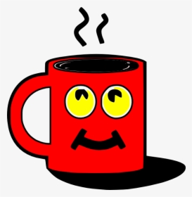 Mug Red Cup Pencil - Animated Coffee Cup Clipart, HD Png Download, Transparent PNG