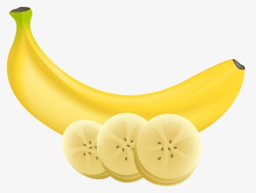 Banana And Slices Transparent Png Clip Art Image - Transparent Banana Slice Png, Png Download, Transparent PNG
