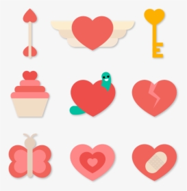 Cute Pink Love Sticker Flat Png Download - Sticker, Transparent Png, Transparent PNG