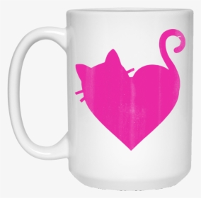 Cute Heart Cat 15 Oz - Dog Mugs, HD Png Download, Transparent PNG