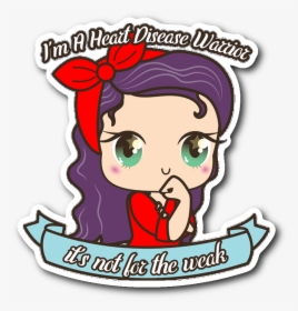 Cute Heart Disease Warrior Sticker - Cystic Fibrosis Cute, HD Png Download, Transparent PNG