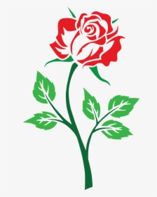 Free Clipart Of A Red Rose - Clip Art Rose Flowers, HD Png Download, Transparent PNG
