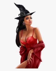 #halloween #hot #witch #reddress #sexy - Sexy Hot Witch Halloween, HD Png Download, Transparent PNG