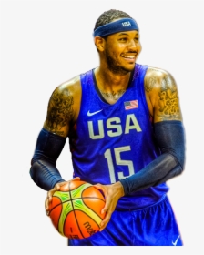 Melo Freetoedit - Usa Basketball Players, HD Png Download, Transparent PNG