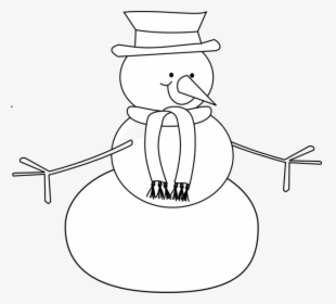 Transparent Snowman Clipart Png - Clip Art Black And White For Snowman, Png Download, Transparent PNG