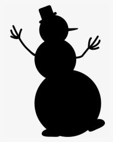 Snowman Clipart Silhouette - Snowman Silhouette, HD Png Download, Transparent PNG