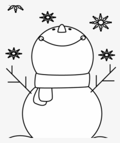 Transparent Snowman Clipart Png - Black And White Plain Snowman, Png Download, Transparent PNG