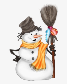 Sitting Snowman Clip Art, HD Png Download, Transparent PNG