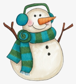 Winter Snowman Clip Art More - Clip Art Winter Snowman, HD Png Download, Transparent PNG