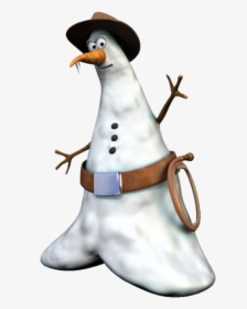 Western Snowman Clipart - Cowboy Snowman, HD Png Download, Transparent PNG