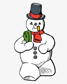 Snowman Coloring Book Colouring Christmas Xmas Coloring - Snowman Free Vector Clipart, HD Png Download, Transparent PNG