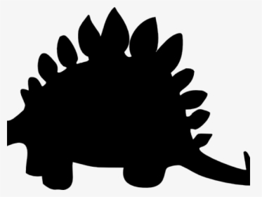 Transparent Dinosaur Silhouette Png - Stegosaurus Clipart Black And White, Png Download, Transparent PNG
