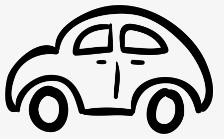 Clip Art Rounded Outlined Vehicle From - Car Icon Hand Drawn, HD Png Download, Transparent PNG