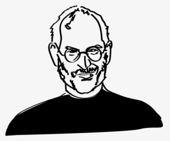 Steve Transparent Face - Steve Jobs Simple Drawing, HD Png Download, Transparent PNG