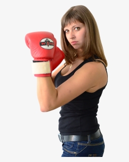 Woman Wearing Boxing Gloves Png Image - Women's Boxing Gloves Png, Transparent Png, Transparent PNG
