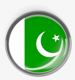 Metal Framed Round Button - Flag Of Pakistan, HD Png Download, Transparent PNG