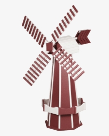 Red Poly Garden Windmill - Windmill, HD Png Download, Transparent PNG