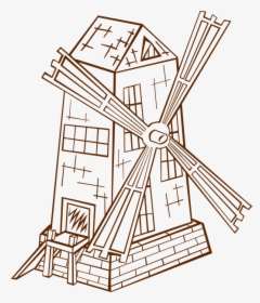 Middle Ages Mill Drawing, HD Png Download, Transparent PNG