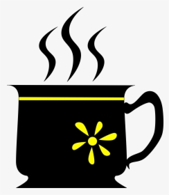 Black Cup With Yellow Flower Clip Arts - Mardi Gras Good Morning, HD Png Download, Transparent PNG