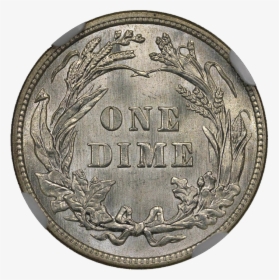 1914 Barber Dime Ngc Ms64plus Reverse - One Dime 1894 S, HD Png Download, Transparent PNG
