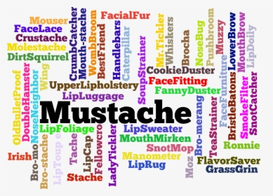 Colorful Mustache Word Cloud Clip Arts - Graphic Design, HD Png Download, Transparent PNG