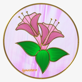 Stained Glass Flower - Rosa Glauca, HD Png Download, Transparent PNG
