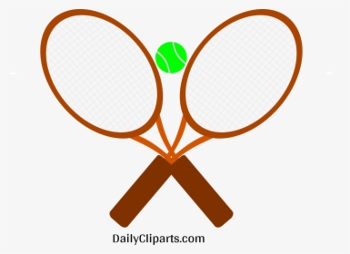 2 Tennis Racket With Ball Clipart Icon Image - Tennis Racket, HD Png Download, Transparent PNG