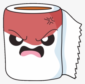 Toilet Paper- Angry Toilet Paper Reaction Funny Expression - Angry Toilet Paper, HD Png Download, Transparent PNG