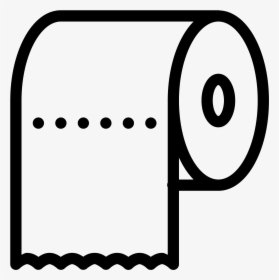 Bathroom Vector Bath Room - Toilet Paper Black And White, HD Png Download, Transparent PNG
