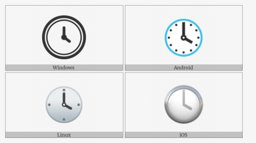 Clock Face Four Oclock On Various Operating Systems - Circle, HD Png Download, Transparent PNG