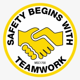 Safety Begins With Teamwork Hard Hat Emblem - Circle, HD Png Download, Transparent PNG