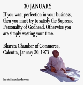 Srila Prabhupada Quotes For Month January - Quotes About January Month, HD Png Download, Transparent PNG