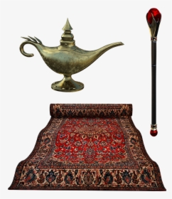 Flying Carpet, Lamp, Septure, Carpet, Rug, Golden, - Karpet Aladin Png, Transparent Png, Transparent PNG