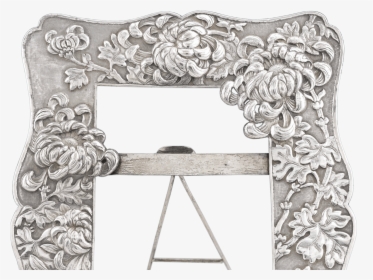 Chinese Export Silver Frame - Antique Silver Photo Frame, HD Png Download, Transparent PNG