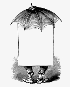 0255 Victorian Man Umbrella Advertising Blank Banner - Victorian Man Umbrella, HD Png Download, Transparent PNG
