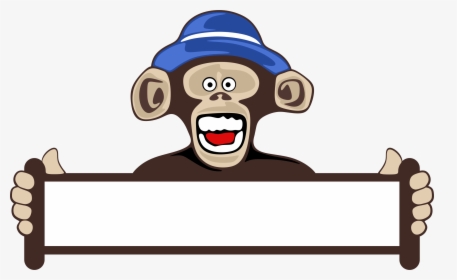 Monkey Holding Blank Sign Clip Arts - Monkey New Year 2019, HD Png Download, Transparent PNG