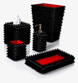 Quill Black Cones Embedded In Black Enamel With Red - Brush, HD Png Download, Transparent PNG