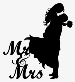 Shadow Clipart Wedding For - Wedding Silhouette Mr And Mrs, HD Png Download, Transparent PNG