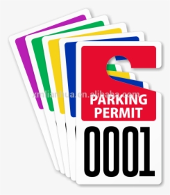 Parking Permit Cardboard Paper Hanging Sign Advertising - Parking Permit, HD Png Download, Transparent PNG