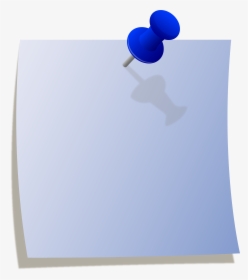 Push Pin Paper Png - Blue Post It Note Clipart, Transparent Png, Transparent PNG