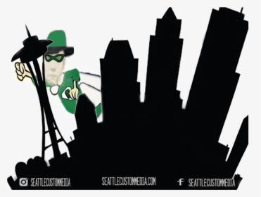 You Protecting The Emerald City With My Contact Info - Space Needle Silhouette, HD Png Download, Transparent PNG
