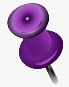 Pin Clipart Office - Purple Push Pin Png, Transparent Png, Transparent PNG