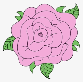 Pink Drawing Rose Transparent Png Clipart Free Download - Drawing, Png Download, Transparent PNG