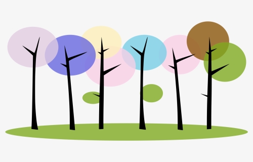Transparent Forest Trees Clipart - Clipart Colorful Trees, HD Png Download, Transparent PNG
