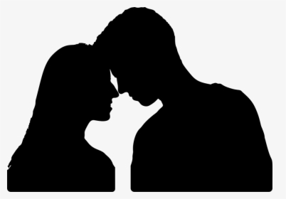 Couple Kissing Silhouette Icons Png - Gif Good Night Kiss, Transparent ...