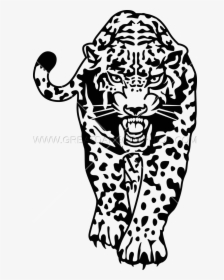 Black And White Jaguar Clip Art, HD Png Download, Transparent PNG