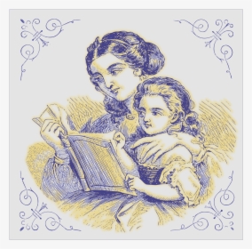 Mother Reading For Her Daughter 01 Clip Arts - Mother And Daughter Image Free Download, HD Png Download, Transparent PNG