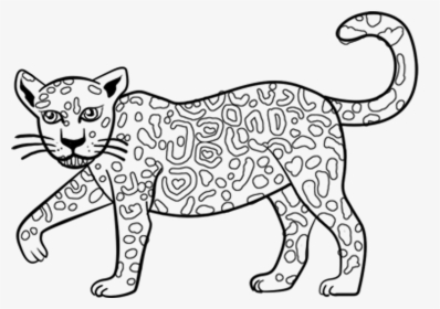 Excellent Cartoon Jaguar Coloring Pages With Jaguar - Jaguar Outline, HD Png Download, Transparent PNG